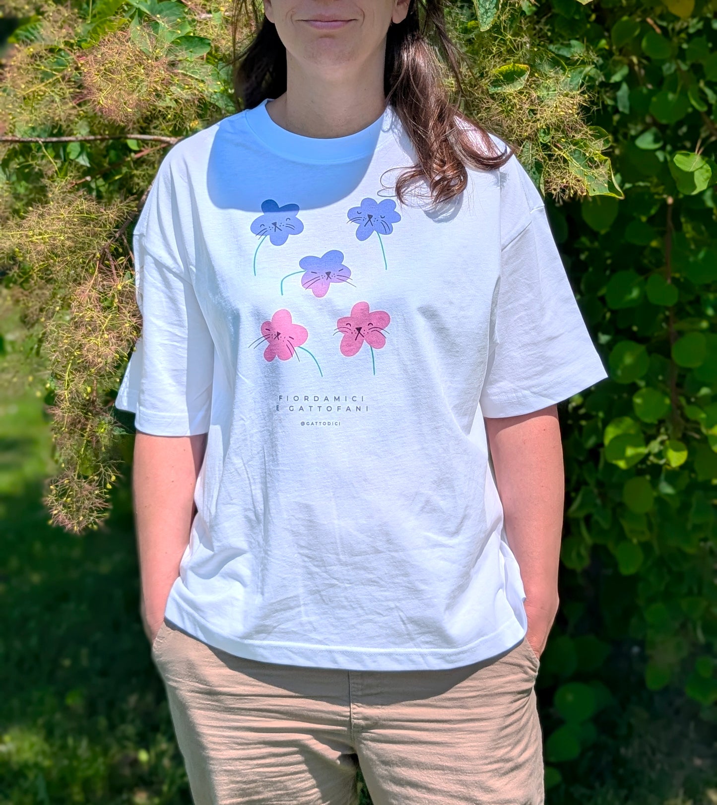 FIORDAMICI E GATTOFANI - T-shirt DONNA - Cotone organico